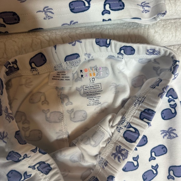 Roller Rabbit White and Blue Whale Pajama Set - Picture 6 of 6